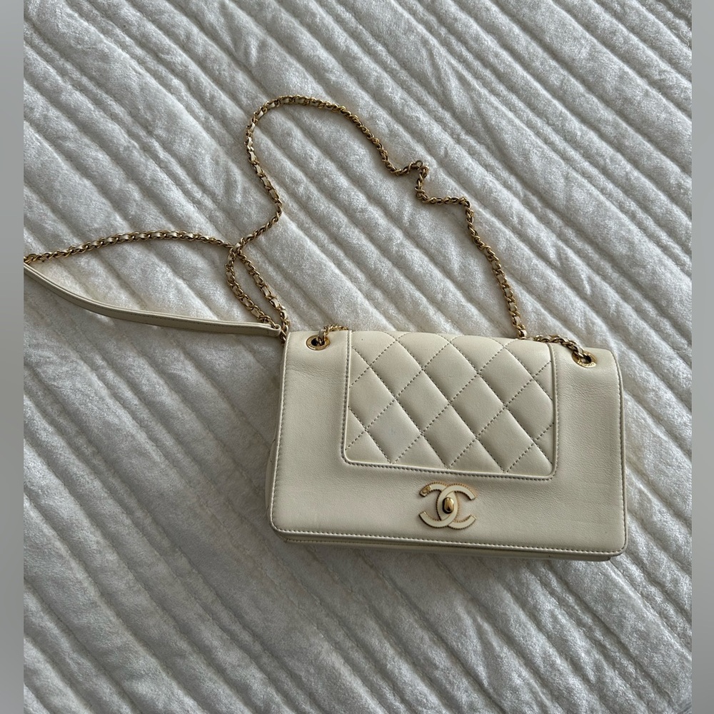 Chanel beige Mademoiselle Flap Bag Quilted
